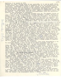[Carta] 1951 ago. 4, Santiago [a] Gabriela Mistral