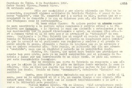 [Carta] 1952 sept. 2, Santiago de Chile [a] Manuel Olarra, Buenos Aires