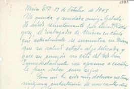 [Carta] 1943 oct. 17, México D. F. [a] Gabriela Mistral