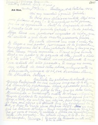 [Carta] 1951 oct. 18, Santiago [a] Gabriela Mistral