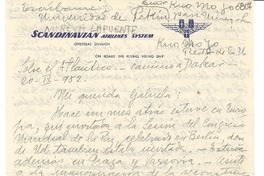 [Carta] 1952 sept. 20, Sobre el Atlántico camino a Dakar [a] Gabriela Mistral