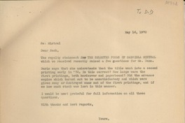 [Carta] 1972 May 16, [EE.UU.] [a] Mr. Jack G. Goellner, The Johns Hopkins Press, Baltimore, Maryland, [EE.UU.]