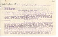 [Carta] 1944 sept. 6, Trujillo, [Perú] [a] Gabriela Mistral, Rio de Janeiro, [Brasil]