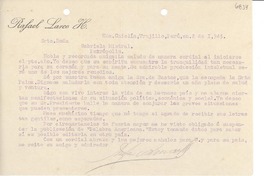 [Carta] 1945 ene. 2, H[acien]da Chiclín, Trujillo, [Perú] [a] Gabriela Mistral, Petrópolis, [Brasil]