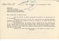 [Carta] 1946 dic. 4, Hda. Chiclín, [Trujillo, Perú] [a] Gabriela Mistral, Monrovia, California, U.S.A.