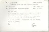 [Recibo] 1975 May 9, New York, N. Y., [EE.UU.] [a] Doris Dana, [EE.UU.]