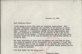[Carta] 1960 Dec. 30, [EE.UU.] [al] Professor Angel Flores, N. Y., [EE.UU.]