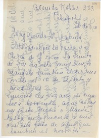 [Carta] [1952?], Petrópolis, [Brasil] [a] Gabriela [Mistral]