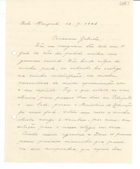 [Carta] 1942 jul. 12, Belo Horizonte, [Brasil] [a] Gabriela [Mistral]