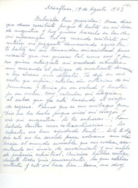 [Carta] 1943 ago. 19, Miraflores, [Perú] [a] Gabriela [Mistral]