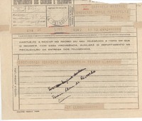 [Telegrama] 1945 nov. 15, Lima, [Perú] [a] Gabriela Mistral, Petrópolis, Brasil