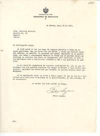 [Carta] 1951 mayo 24, La Habana [a] Gabriela Mistral, Rapallo, Italia