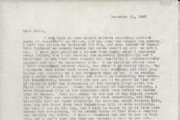 [Carta] 1966 Dec. 11, [Estados Unidos] [a] Dear Jorge