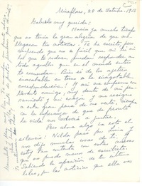 [Carta] 1953 oct. 28, Miraflores, [Perú] [a] Gabriela [Mistral]