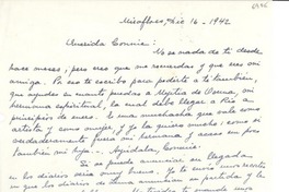 [Carta] 1942 dic. 16, Miraflores, [Perú] [a] Consuelo Saleva