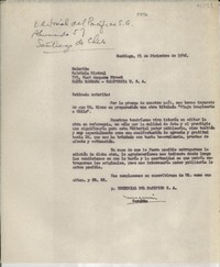 [Carta] 1948 dic. 21, Santiago, [Chile] [a] Señorita Gabriela Mistral, Santa Barbara, California U.S.A.