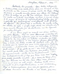 [Carta] 1943 feb. 4, Miraflores, [Perú] [a] Gabriela Mistral