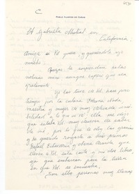 [Carta] 1948 abr. 2, La Habana, [Cuba] [a] Gabriela Mistral, California, [EE.UU.]