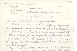 [Carta] 1953 mayo 4, La Habana, [Cuba] [a] Gabriela Mistral