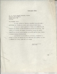 [Carta] [a] Sr. D. Alfonso Rossel Casanueva, Gerente Editorial del Pacífico, Alonso de Ovalle 766, Santiago