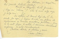 [Carta] 1945 mayo 21, San Salvador [a] Gabriela Mistral