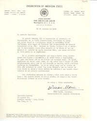 [Carta] 1956 oct. 19, Washington, [Estados Unidos] [a] Gabriela [Mistral]