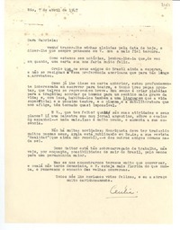 [Carta] 1947 abril 7, Río [de Janeiro] [a] Gabriela Mistral