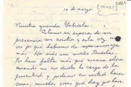 [Carta] [1943] mar. 10 [a] Gabriela Mistral