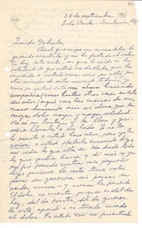 [Carta] [1943] sept. 28, Isla Verde, Santurce, [Puerto Rico] [a] Gabriela Mistral
