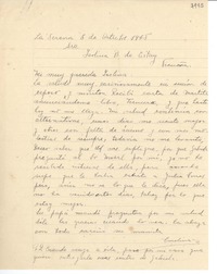 [Carta] 1945 oct. 5, La Serena [a] Isolina B. de Estay, Vicuña