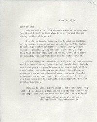 [Carta] 1973 June 30, [EE.UU.] [a] Dear Isabel
