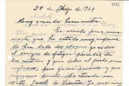 [Carta] 1944 mayo 29, [La Serena] [a] Gabriela Mistral