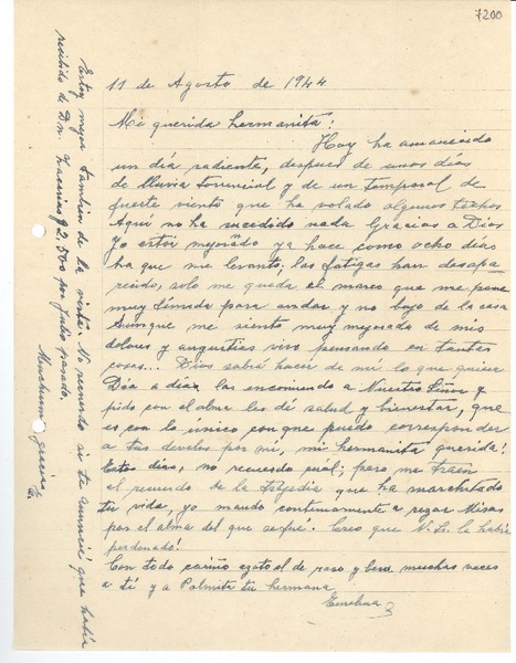 [Carta] 1944 ago. 11, [La Serena] [a] Gabriela Mistral