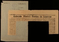 Gabriela Mistral poetisa de América