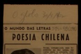 Poesia chilena o mundo das letras.
