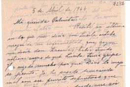 [Carta] 1944 abr. 5, [La Serena] [a] Palmita