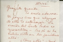 [Carta] 1949 abr. 18, [Puerto Rico] [a la] Guagüita querida