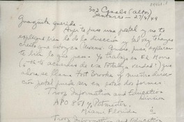 [Carta] 1949 abr. 27, 303 Casals (altos), Santurce, [Puerto Rico] [a la] Guagüita querida