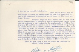 [Carta] [1951?], [Vicuña?], [Chile] [a] Gabrielita [Mistral]