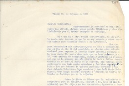 [Carta] 1951 oct. 31, Vicuña, [Chile] [a] Gabrielita [Mistral]
