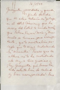[Carta] 1949 mayo 16 [a la] Guagüita recordada y querida
