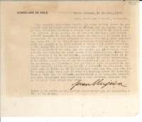 [Carta] 1947 mayo 18, Bahía Blanca, [Argentina] [a] Gabriela Mistral, Monrovia, [EE.UU.]