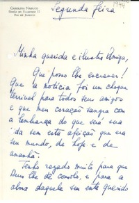 [Carta] [1944], [Rio de Janeiro, Brasil] [a] Gabriela Mistral