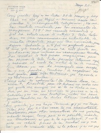 [Carta] 1948 mayo 20, La Yaya, [Cuba] [a] Consuelo Saleva