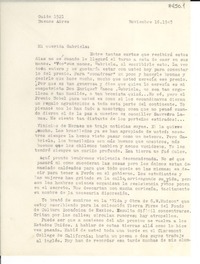 [Carta] 1945 nov. 16, Buenos Aires [a] Gabriela Mistral