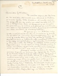 [Carta] 1947 sept. 4, Montevideo [a] Gabriela Mistral