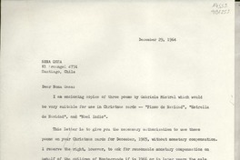 [Carta] 1964 dic. 29, Hack Green Road, Pound Ridge, New York, [EE.UU.] [a] Nena Ossa, El Arcangel 4774, Santiago, Chile