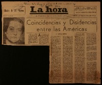 Coincidencias y disidencias entre las Américas. Gabriela Mistral.
