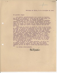 [Carta] 1942 dic. 24, Santiago de Chile [a] Gabriela Mistral