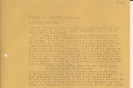 [Carta] 1933 nov. 14, México D.F. [a] Gabriela Mistral